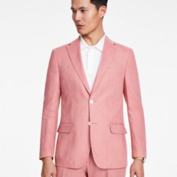 Tommy Hilfiger Mens Modern-Fit Linen Sport Coat Red NWT - Picture 1 of 2